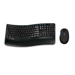 Microsoft Sculpt Comfort Desktop USB Wireless RF Keyboard & USB Wireless RF Mouse - BlueTrack - 6 Button - Tilt Wheel - Black L3V-00002