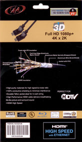 HDMI to HDMI High Speed with ETHERNET Cable-6Ft-Swivel- Retail