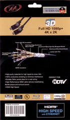 HDMI to HDMI High Speed with ETHERNET Cable-6Ft-Swivel- Retail