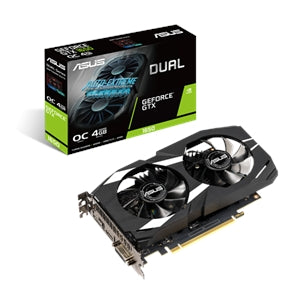 Asus NVIDIA GeForce GTX 1650 Graphic Card - 4 GB GDDR5 1.49 GHz Core - 1.76 GHz Boost Clock - 128 bit Bus Width - PCI Express 3.0 x16 - DisplayPort - HDMI - DVI DUAL-GTX1650-O4G