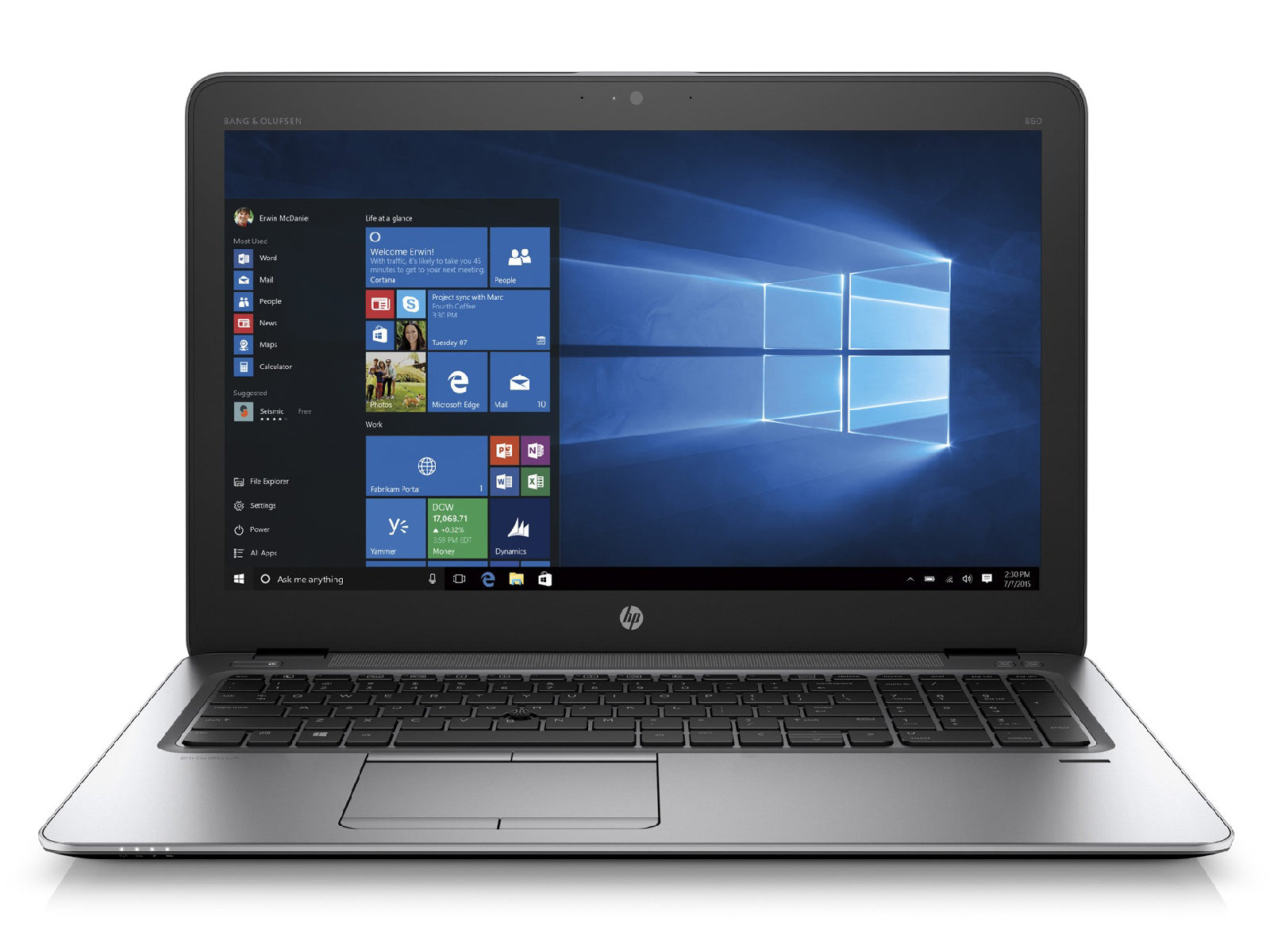 HP Elitebook 850 G3 Ultrabook-Intel Core i5-6200U 2.3GHz 16GB 256GB SSD 15.6 Windows 10 Pro - 1 Year Warranty