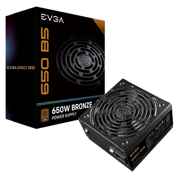 EVGA 650 B5 650Watt 80 Plus Bronze Certified Fully Modular Power Supply - 220-B5-0650-V1