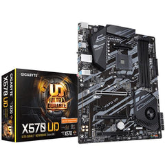 AMD X570 UD Motherboard with 10+2 Phases Digital VRM, Advanced Thermal Design with Enlarge Heatsink, PCIe 4.0 x4 M.2 Connector, PCIe 4.0 x16 Slot Armor with Ultra Durable⢠Design, GIGABYTE Gaming GbE LAN with Bandwidth Management, HDMI 2.0 Mother Board