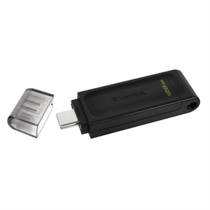Kingston 128GB DataTraveler 70 USB-C Black Flash Drive - DT70/128GB