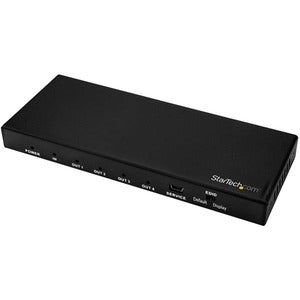 StarTech.com HDMI Splitter - 4-Port - 4K 60Hz - HDMI Splitter 1 In 4 Out - 4 Way HDMI Splitter - HDMI Port Splitter ST124HD202