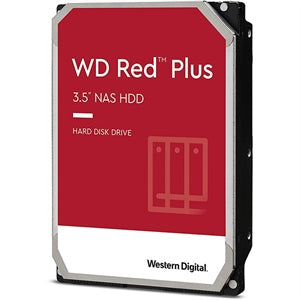 Western Digital Red Plus WD60EFPX 6 TB Hard Drive - 3.5 Internal - SATA (SATA/600) Storage System Device Supported - 5400rpm - 3 Year Warranty