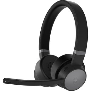 Lenovo Go Wireless ANC Headset - Stereo - USB Type C - Wired/Wireless - Bluetooth - 32.8 ft - 32 Ohm - 20 Hz - 20 kHz - Over-the-head - Binaural - Ear-cup - 4.3 ft Cable - Noise Cancelling Microphone - Noise Canceling - Thunder Black - 4XD1C99221