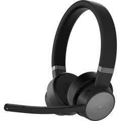 Lenovo Go Wireless ANC Headset - Stereo - USB Type C - Wired/Wireless - Bluetooth - 32.8 ft - 32 Ohm - 20 Hz - 20 kHz - Over-the-head - Binaural - Ear-cup - 4.3 ft Cable - Noise Cancelling Microphone - Noise Canceling - Thunder Black - 4XD1C99221
