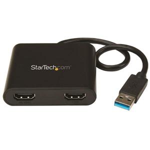 StarTech.com USB to Dual HDMI Adapter - USB to HDMI Adapter - USB 3.0 to HDMI - USB to HDMI Display Adapter - External Video Card - 4K USB32HD2