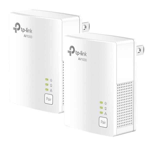TP-Link TL-PA7017P KIT AV1000 Passthrough Wall-Plugged Gigabit Powerline Network Adapter Kit - TL-PA7017P KIT