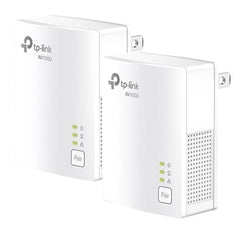 TP-Link TL-PA7017P KIT AV1000 Passthrough Wall-Plugged Gigabit Powerline Network Adapter Kit - TL-PA7017P KIT