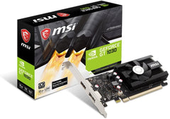 MSI NVIDIA GeForce GT 1030 Graphic Card - 2 GB DDR4 SDRAM - Low-profile 1.19 GHz Core - 1.43 GHz Boost Clock - 64 bit Bus Width - PCI Express 3.0 x16 - DisplayPort - HDMI G103024PC