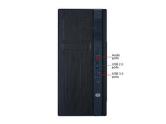 Cooler Master N400 Business ATX Tower with Front Mesh Ventilation, Minimal Design, 240mm Close-Loop AIO Support