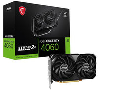 MSI GeForce RTX 4060 VENTUS 2X BLACK 8G OC, GDDR6 PCI-E 4.0, 128 bits, 8-pin x 1, HDMI 2.1 x 1, Display Port 1.4 x 3 - RTX 4060 VENTUS 2X BLACK 8G OC