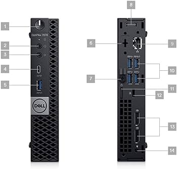 Dell Optiplex 7070 Micro Desktop - Intel Core i5-9500T 2.2Ghz,16GB ,256GB ssd,WIFI, Windows 10 PRO - w/ Adapter 1 Year Warranty
