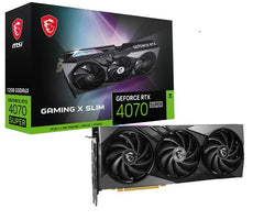 MSI GeForce RTX 4070 SUPER 12G GAMING X SLIM, GDDR6X 12GB, 2645 MHz Boost, PCI-E 4.0, 192 bit, 16-pin x 1, HDMI 2.1 x 1, Display Port 1.4 x 3 - GeForce RTX 4070 SUPER 12G GAMING X SLIM