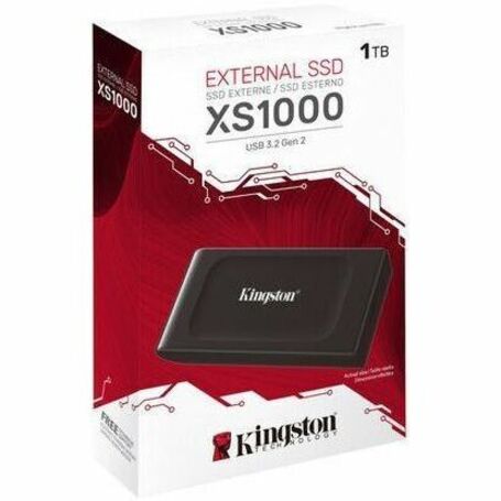 Kingston XS1000 1 TB Portable Solid State Drive - External USB 3.2 (Gen 2) - 1050 MB/s Maximum Read Transfer Rate - SXS1000/1000G
