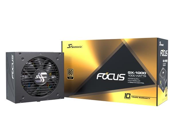 Seasonic FOCUS GX Series 1000W 80+ Gold ATX12V Full Modular 120mm FDB Fan Compact 140 mm Size Power Supply - SSR-1000FX