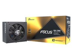 Seasonic FOCUS GX Series 750W 80+ Gold ATX12V Full Modular 120mm FDB Fan Compact 140 mm Size Power Supply - SSR-750FX