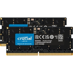 64 GB (2 x 32GB) - DDR5-5600/PC5-44800 DDR5 SDRAM - 5600 MHz Dual-rank Memory - CL46 - 1.10 V - Non-ECC - Unbuffered - 262-pin - SoDIMM