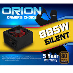 ORION 885Watts Silent , 80 Plus Efficiency Power Supply