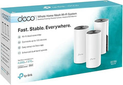 TP-Link Deco Whole Home Mesh WiFi System (Deco M4) – Up to 5,500 Sq. Ft. Coverage, Replaces Wireless Internet Routers and Extenders, Gigabit Ports, Works with Alexa, 3-Pack