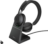 Jabra Evolve2 65 Link380a MS Stereo Headset with Desk Stand - Black - 26599-999-989