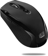 Adesso iMouse M20B - Wireless Ergonomic Optical Mouse Optical - Wireless - 30 ft (9144 mm) - Radio Frequency - 2.40 GHz - Black - USB - 1500 dpi - Scroll Wheel - 6 Button(s) - iMouseM20B