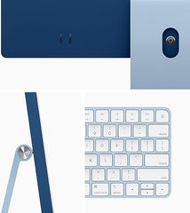 Open Box - Apple A2438 iMac 24" 4K Display (2021) Apple M1 8-Core Chip 8-Core GPU 8GB RAM 256GB SSD - Blue - A2438