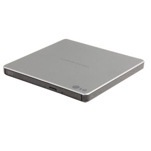 LG Storage GP60NS50 External Slim DVDRW 8X Silver with Software Retail  GP60NS50