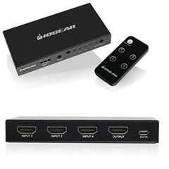 Iogear  4-port  (4-in 1-Out)  Audio/ Video  HDMI Switch w/ Remote - GHDSW4K4