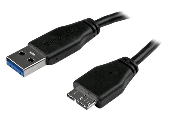 StarTech 6 ft  Slim  USB 3.0 Cable A to Micro B - M/M  -  USB3AUB2MS