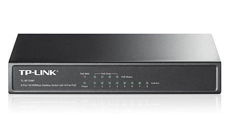 TP-LINK  8-Port 10/100M with 4X POE Ports  Switch - TL-SF1008P