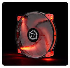 Thermaltake  Luna Series 20 RED Transparent LED 200mm High Airflow Case Fan -  CL-F025-PL20RE-A