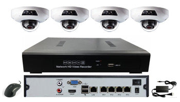 NVR 4K 4Channel POE with 2TB Hard Drive  with 4x IP NVR  Cameras (4MP ) POE  - All-in-one Kit
