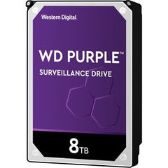 Western Digital Purple WD85PURZ 8 TB Hard Drive - 3.5 Internal - SATA (SATA/600) - Conventional Magnetic Recording (CMR) Method Video Surveillance System Device Supported - 5640rpm - 3 Year Warranty