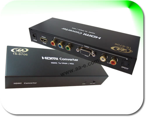 Eagle Star Pro HDMI  To VGA Or  Component + Audio ( including  Optical)  Box  -  16-6706