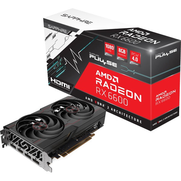 SAPPHIRE PULSE AMD Radeon RX 6600 Gaming Graphics Card with 8GB GDDR6, AMD RDNA 2 - 11310-01-20G