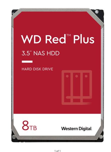 Western Digital Red  plus 8TB  SATAlll 6Gb/S  128MB Buffer NAS Hard Drive - WD80EFPX