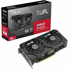 Asus AMD Radeon RX 7600 XT Graphic Card - 16 GB GDDR6 7680 x 4320 - 2.51 GHz Game Clock - 2.80 GHz Boost Clock - 128 bit Bus Width - PCI Express 4.0 - DisplayPort - 3 x DisplayPort - HDMI  -  DUAL-RX7600XT-O16G