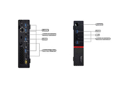 Lenovo ThinkCentre M910q Tiny Desktop - Intel Core i5 -6500T 2.5GHz,16GB,256GB SSD, Windows 10 Pro