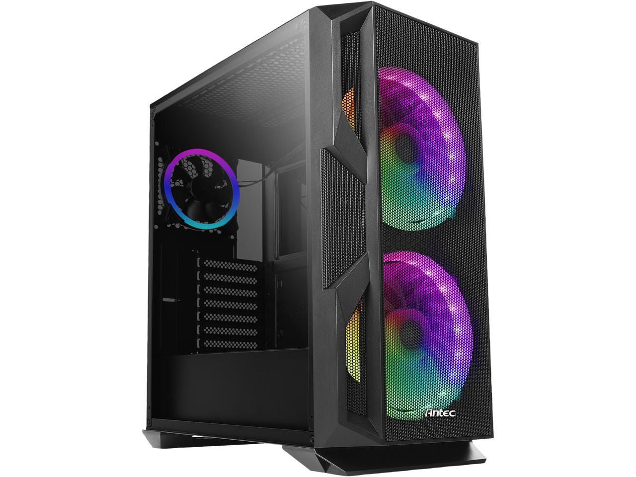 Antec NX Series NX800 Mid-Tower ATX Gaming Case, Tempered Glass Side Panel, LED Strip Front Panel
