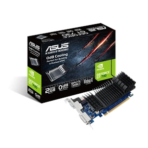Asus NVIDIA GeForce GT 730 Graphic Card - 2 GB GDDR5 - Low-profile 902 MHz Core - 64 bit Bus Width - PCI Express 2.0 - HDMI - VGA - DVI  -  GT730-SL-2GD5-BRK