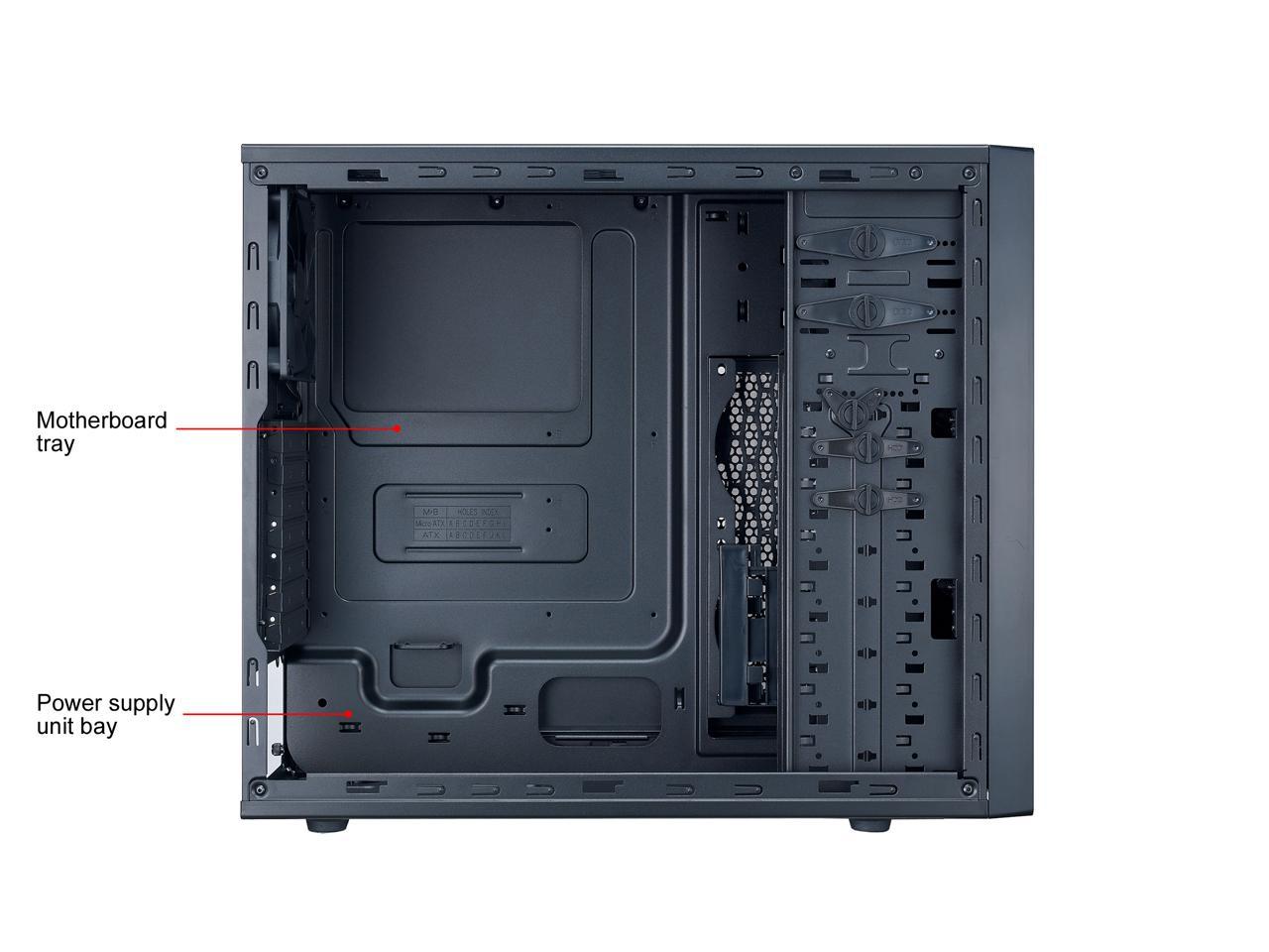 Cooler Master N400  Business ATX Tower with Front Mesh Ventilation, Minimal Design, 240mm Close-Loop AIO Support