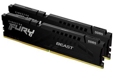 Kingston Fury Beast 32GB (2x16GB) DDR5 5200MT/s CL40 Desktop Memory -  KF552C40BBK2-32  Black