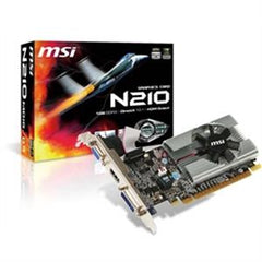 MSI Video Card G2101D3 N210-MD1G/D3 GeForce 210 1GB DDR3 64Bit PCI Express 2.0 DVI HDMI VGA Windows 7 Retail