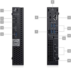 Dell Optiplex 7070 Micro Desktop -  Intel Core i5-9500T 2.2Ghz,16GB ,256GB ssd,WIFI,  Windows 10 PRO - w/ Adapter  1 Year Warranty