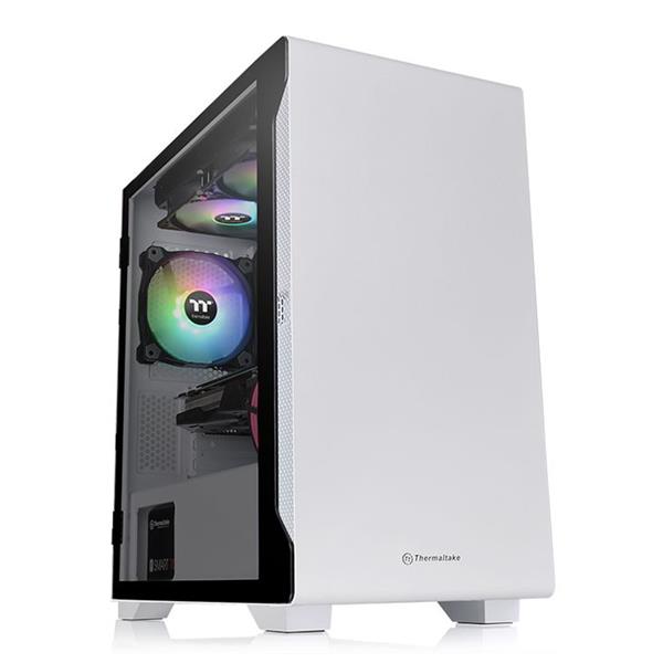 THERMALTAKE S100 Tempered Glass Snow Edition Micro-Tower Case - CA-1Q9-00S6WN-00