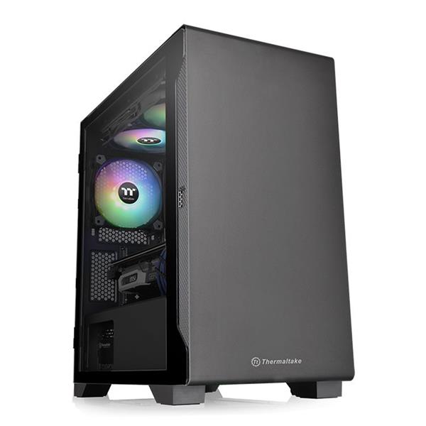 THERMALTAKE S100 Black Tempered Glass Edition Micro-Tower Case - CA-1Q9-00S1WN-00