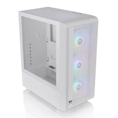 THERMALTAKE S200 TG with 4 x ARGB Lite Fan Mid-Tower Case, Snow - CA-1X2-00M6WN-01